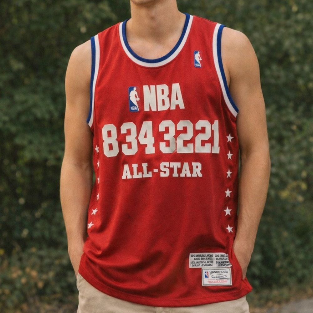 Vintage Mitchell & Ness NBA West Champions 8 34 32 21 ALL-STAR Men's Jersey